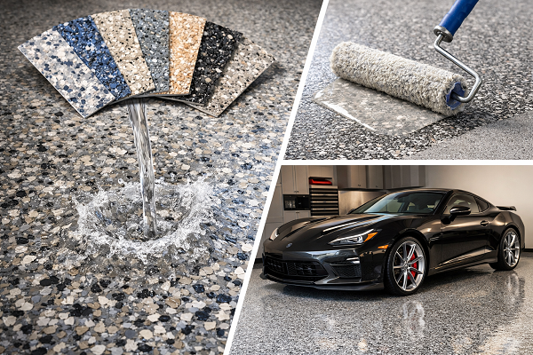 Decorative flake finishes